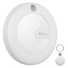 MiLi MiTag Bluetooth Item Finder with Leather KEychain - White Smoke with Keychain