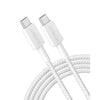 Anker 322 PowerLine USB-C to USB-C Braided Cable 6ft/1.8m 60W A81F6 - White