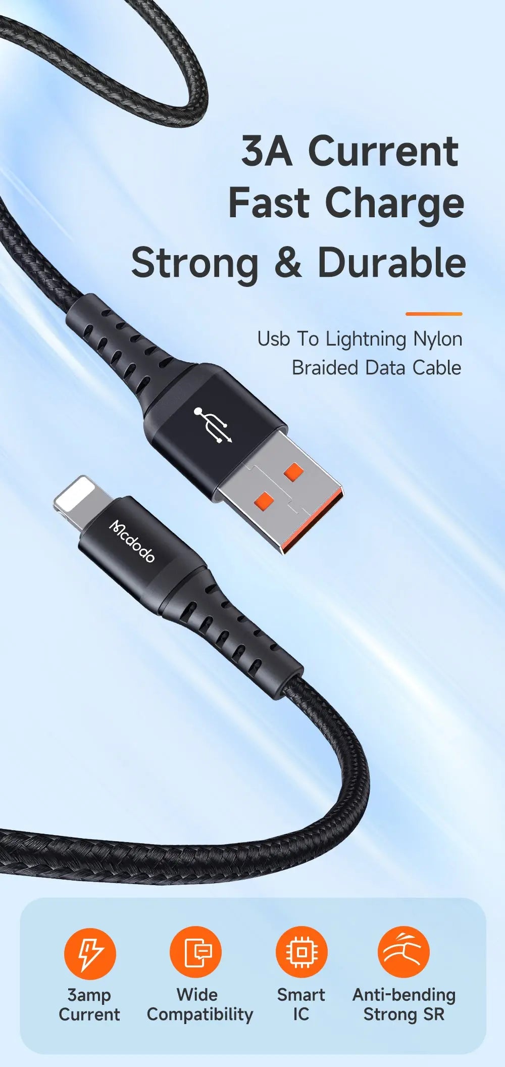 MCDODO Cable A to L 1M CA-2261 Mcdodo Singapore