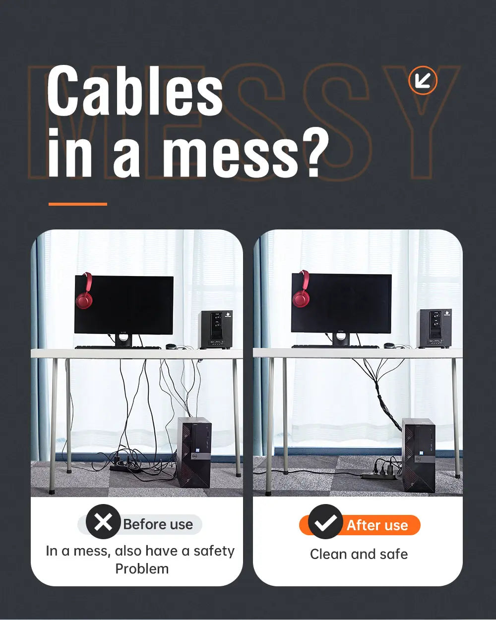 MCDODO Velcro Ctraps Cable 1M VS-0960 Tech House Singapore