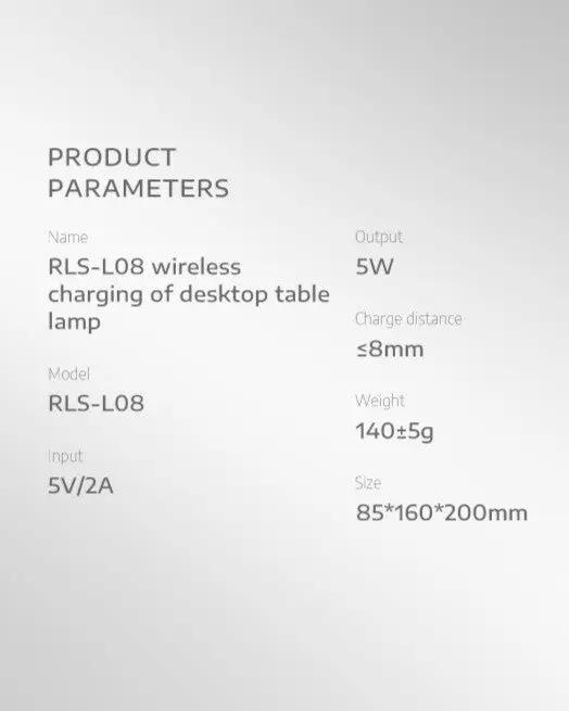Recci Wireless Charger with Desk Lamp RLS-L08 Tech House Singapore
