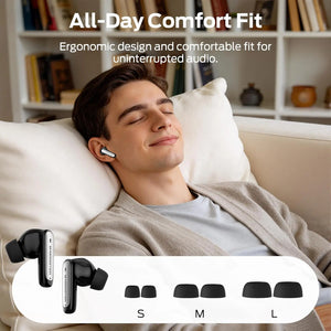 Monster N-Lite 310 True Wireless Earbuds, Bluetooth 6.0 Headphones Deep Bass, Earbuds with ENC Noise Cancelling Mic for Clear Calls, 32H Playback, Bluetooth Earbuds Tech House Singapore