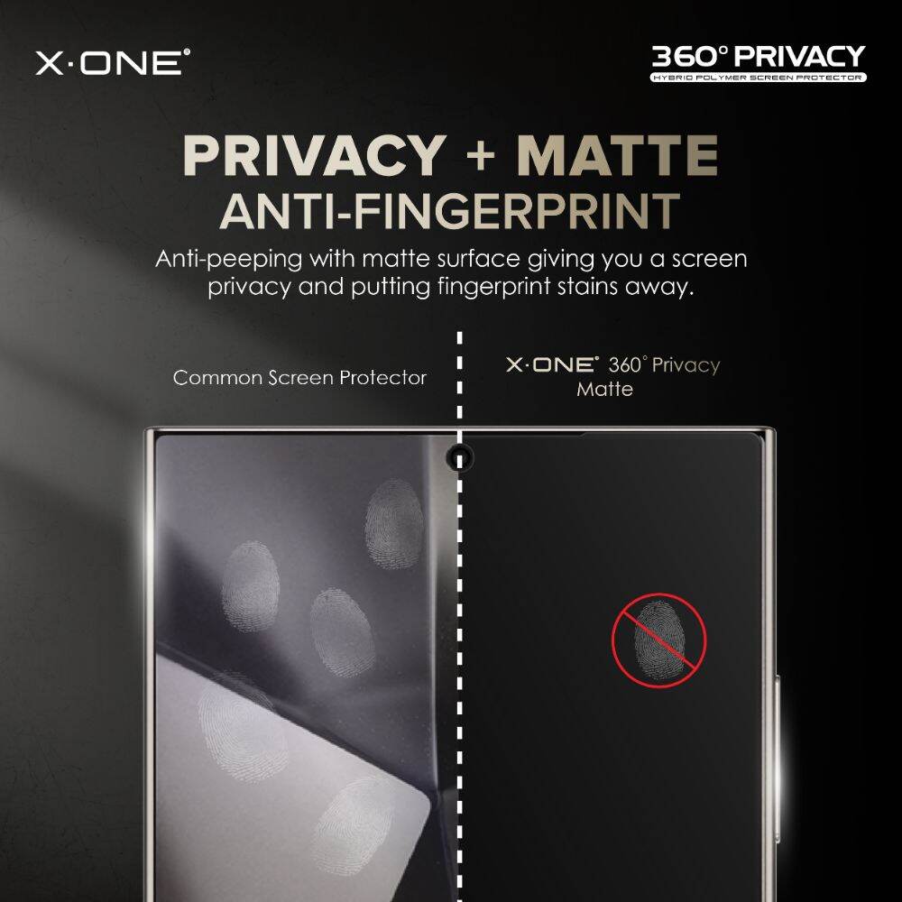 X-One Galaxy S24 Ultra Privacy Screen Protector 360 Privacy Anti Shock X-One