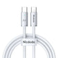 Mcdodo USB-C to USB-C Cable 240W Fast Charging Ultra-Thin Air (1.2m/1.8m) Braided Nylon Cable CA-708 Tech House Singapore