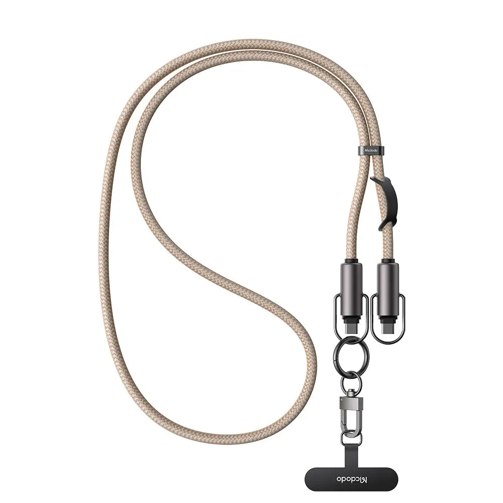Mcdodo 2-in-1 USB-C to USB-C Cable 60W Fast Charging Crossbody Phone Lanyard 1.2M CA-6830 Tech House Singapore