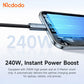 Mcdodo USB-C to USB-C Cable 240W Fast Charging Ultra-Thin Air (1.2m/1.8m) Braided Nylon Cable CA-708 Tech House Singapore