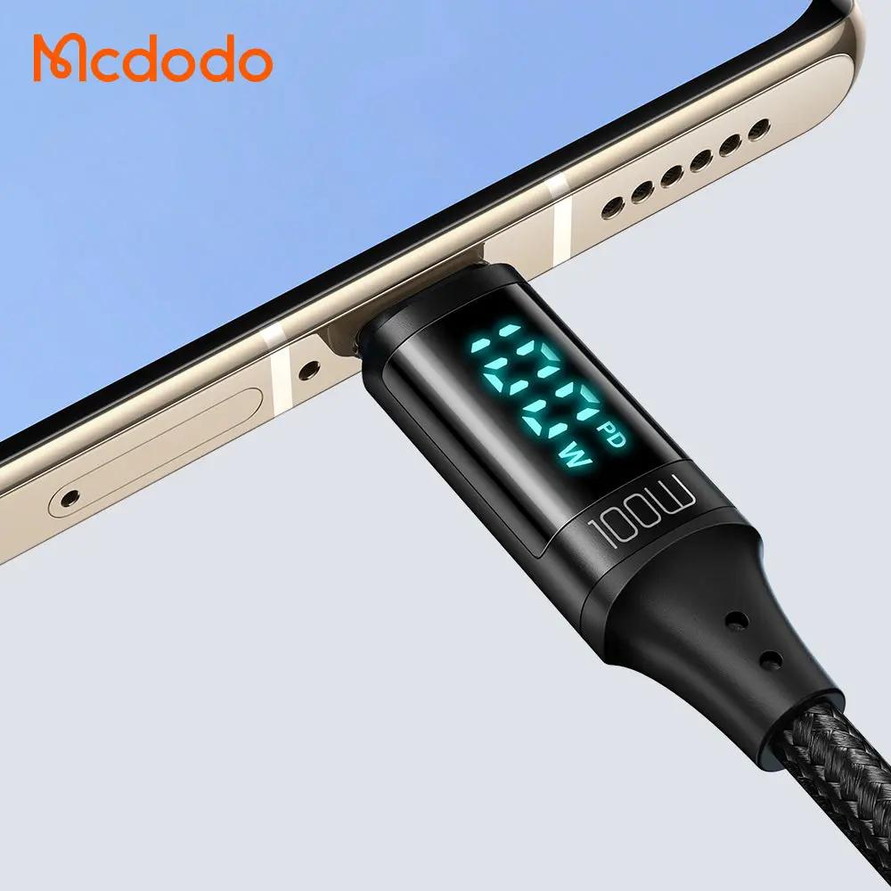 Mcdodo USB-C to USB-C Cable 100W Fast Charging (1.2M) with Digital Display CA-1100 Tech House Singapore