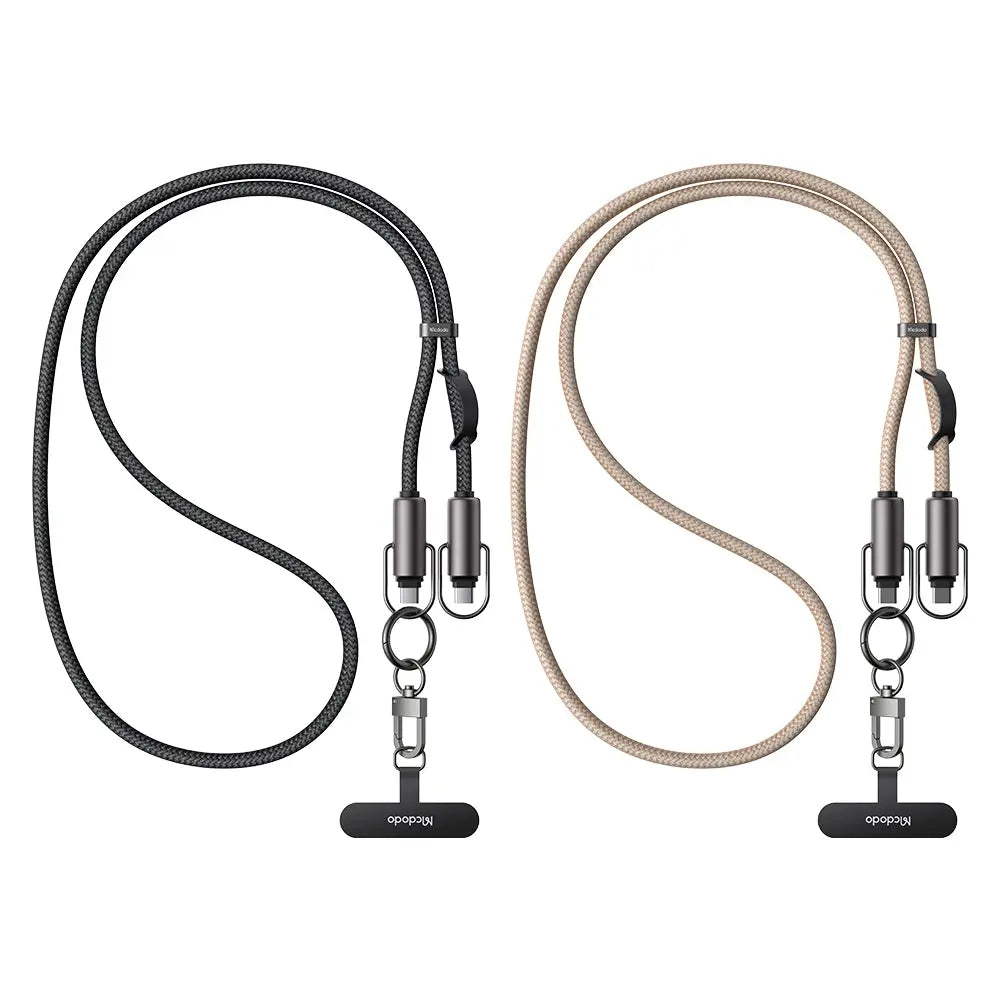 Mcdodo 2-in-1 USB-C to USB-C Cable 60W Fast Charging Crossbody Phone Lanyard 1.2M CA-6830 Tech House Singapore