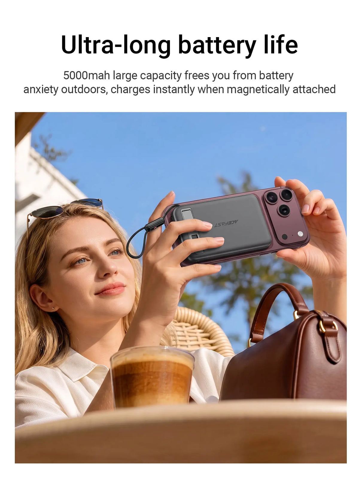 Acefast M45 5000mAh PD 20W Qi2 Magnetic Wireless Charging Power Bank with Cable [CCC Certified] Tech House Singapore