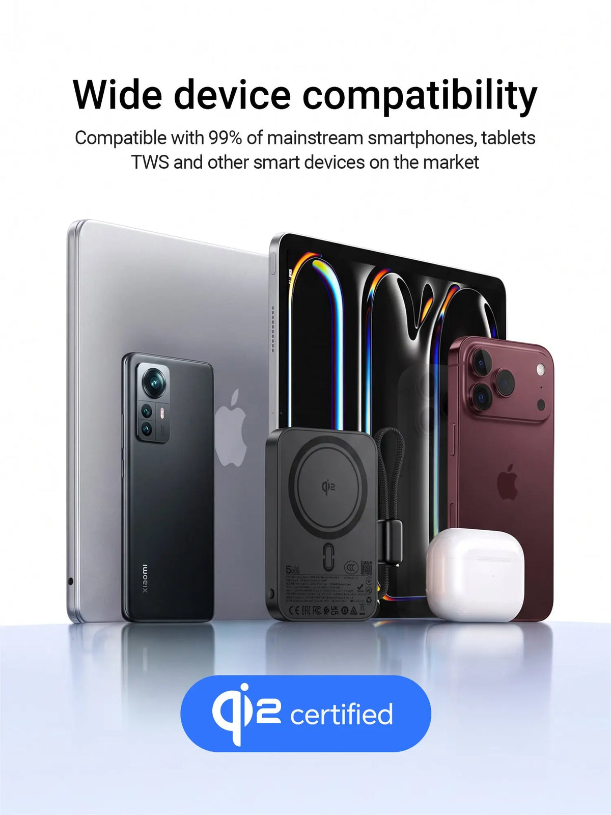 Acefast M45 5000mAh PD 20W Qi2 Magnetic Wireless Charging Power Bank with Cable [CCC Certified] Tech House Singapore