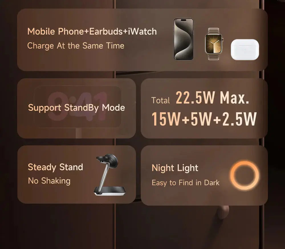 MCDODO Wireless Charger 3 in 1 Stand Magnetic CH-4952 Mcdodo Singapore