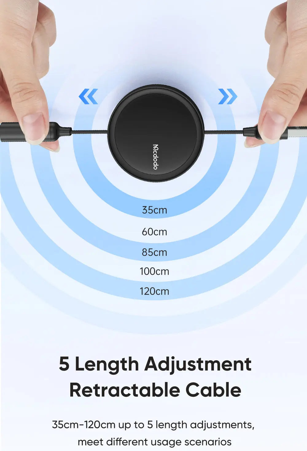 MCDODO Cable 3 in 1 Retract 1.2M CA-7256 Mcdodo Singapore