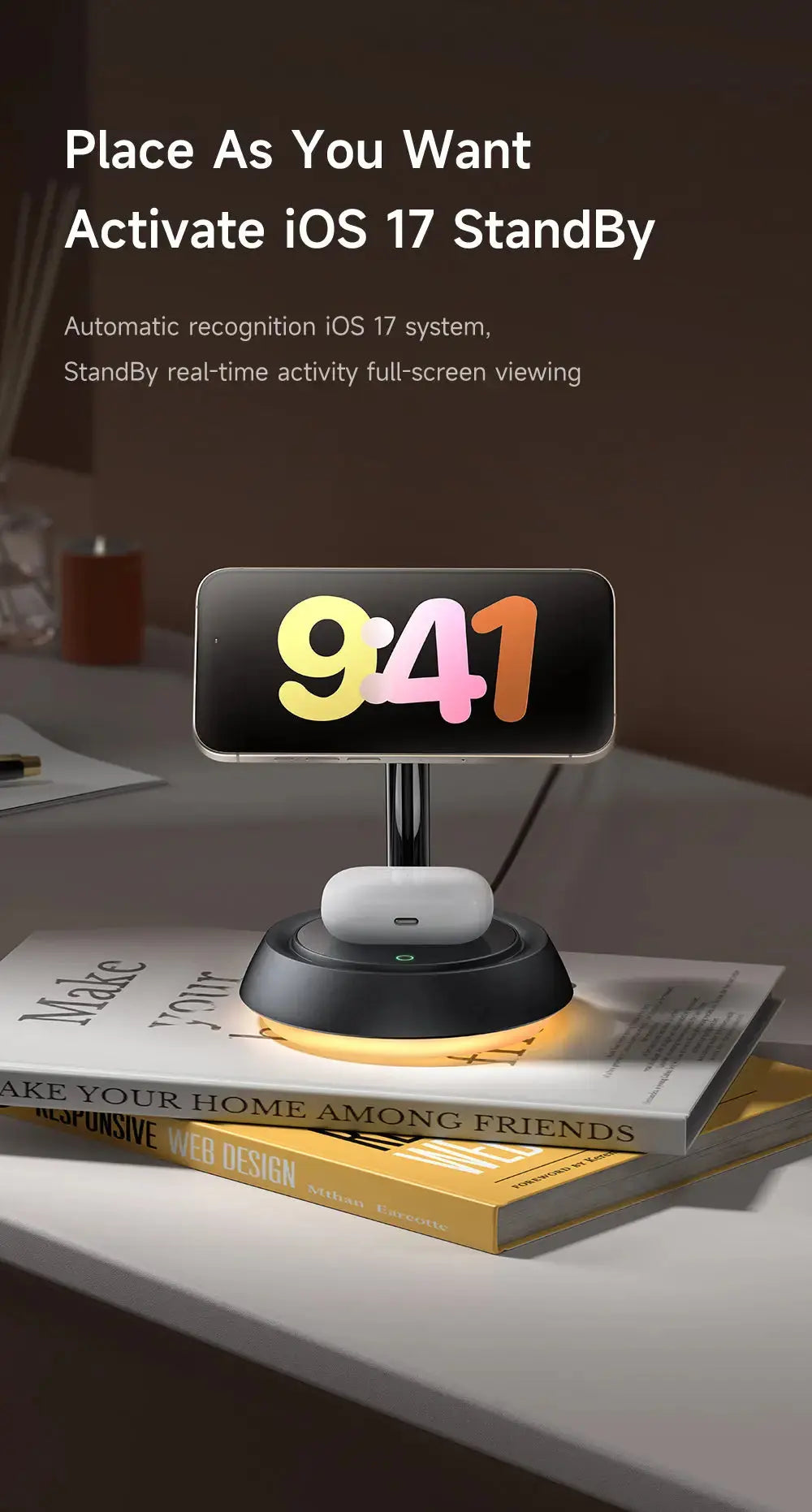 MCDODO Wireless Charger 3 in 1 Stand Magnetic CH-4952 Mcdodo Singapore