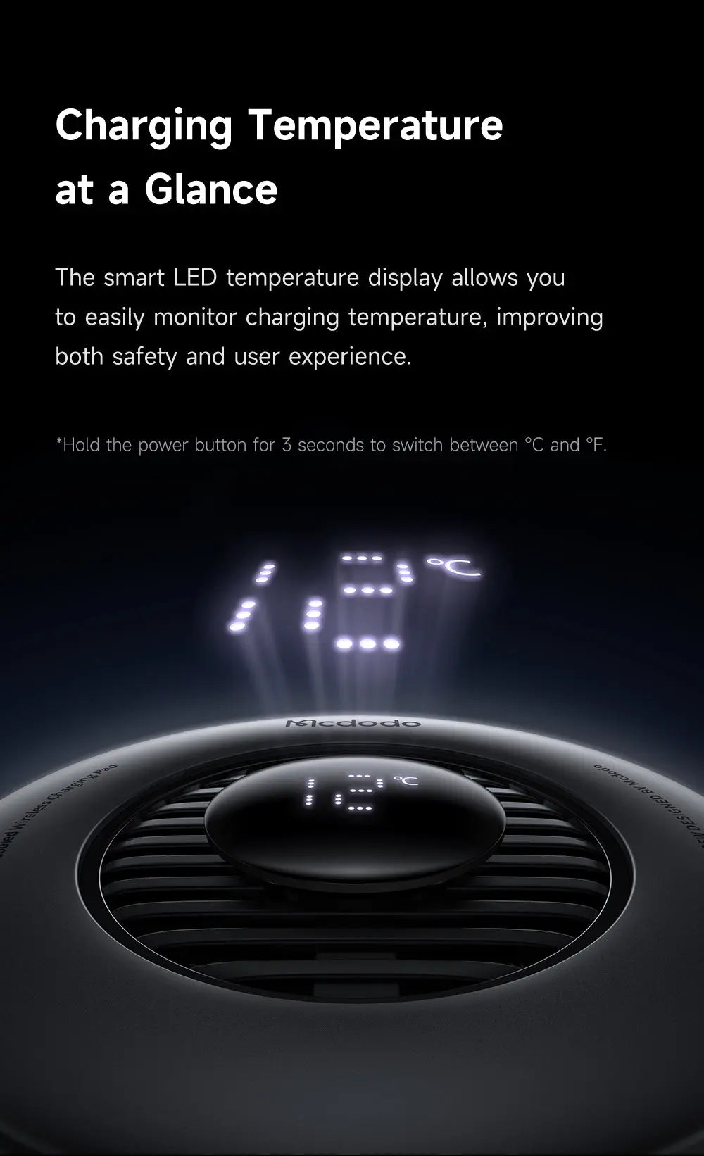 MCDODO Wireless Charger Cooled Qi2.2 Magnetic CH-8410 Tech House Singapore