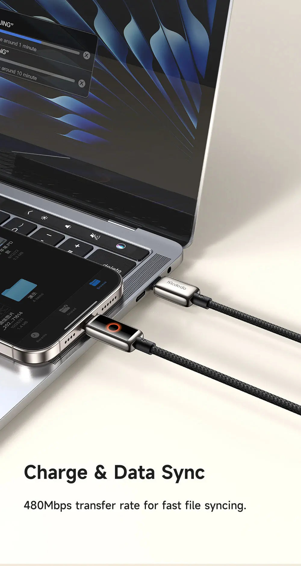 MCDODO Cable C to C Auto Power Off 100W 1.2M CA-6680 Mcdodo Singapore