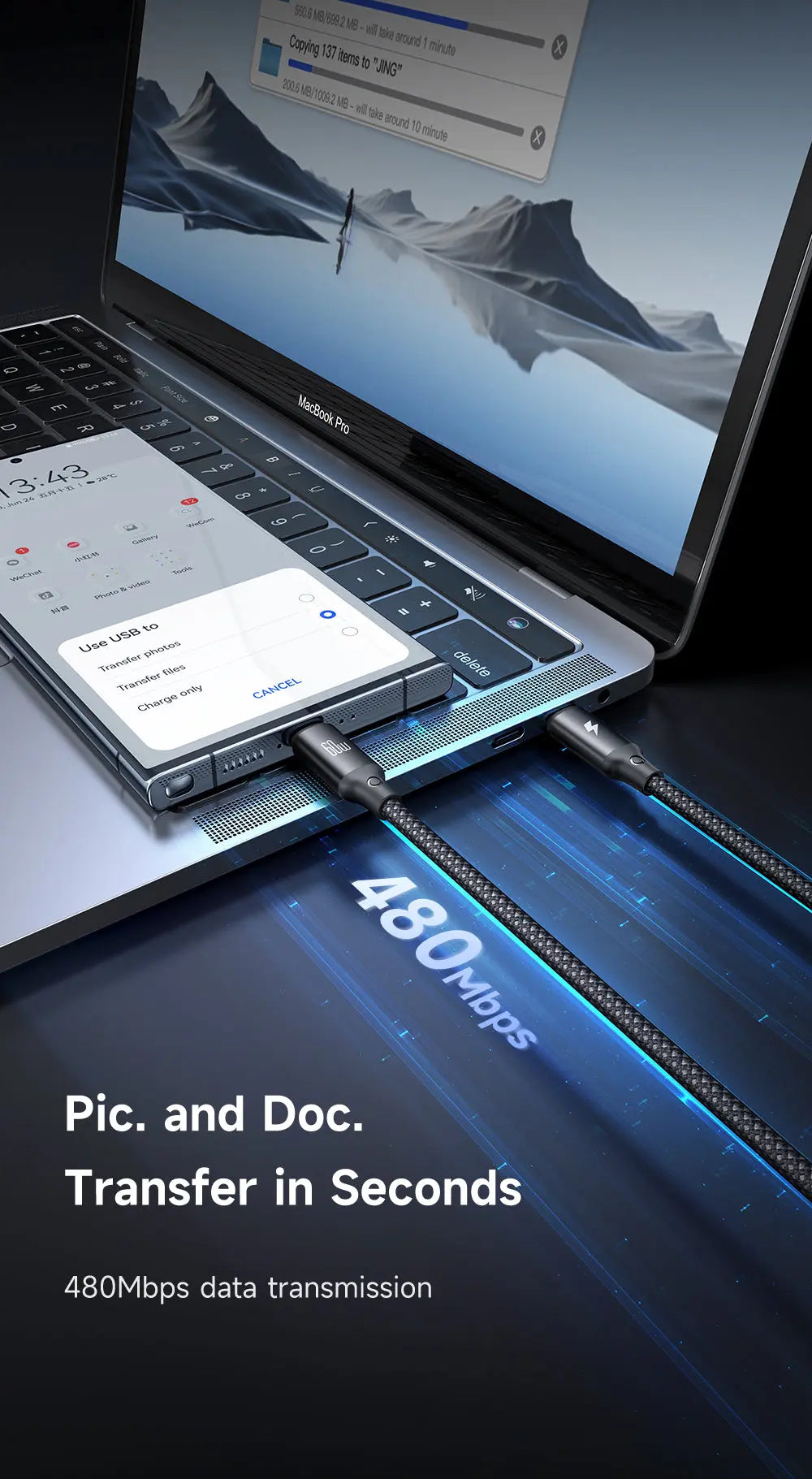 MCDODO Cable USB C to C + Samsung Watch 1.2M CA-4210 Mcdodo Singapore