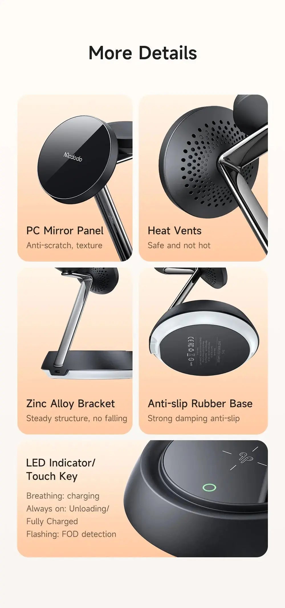 MCDODO Wireless Charger 3 in 1 Stand Magnetic CH-4952 Mcdodo Singapore