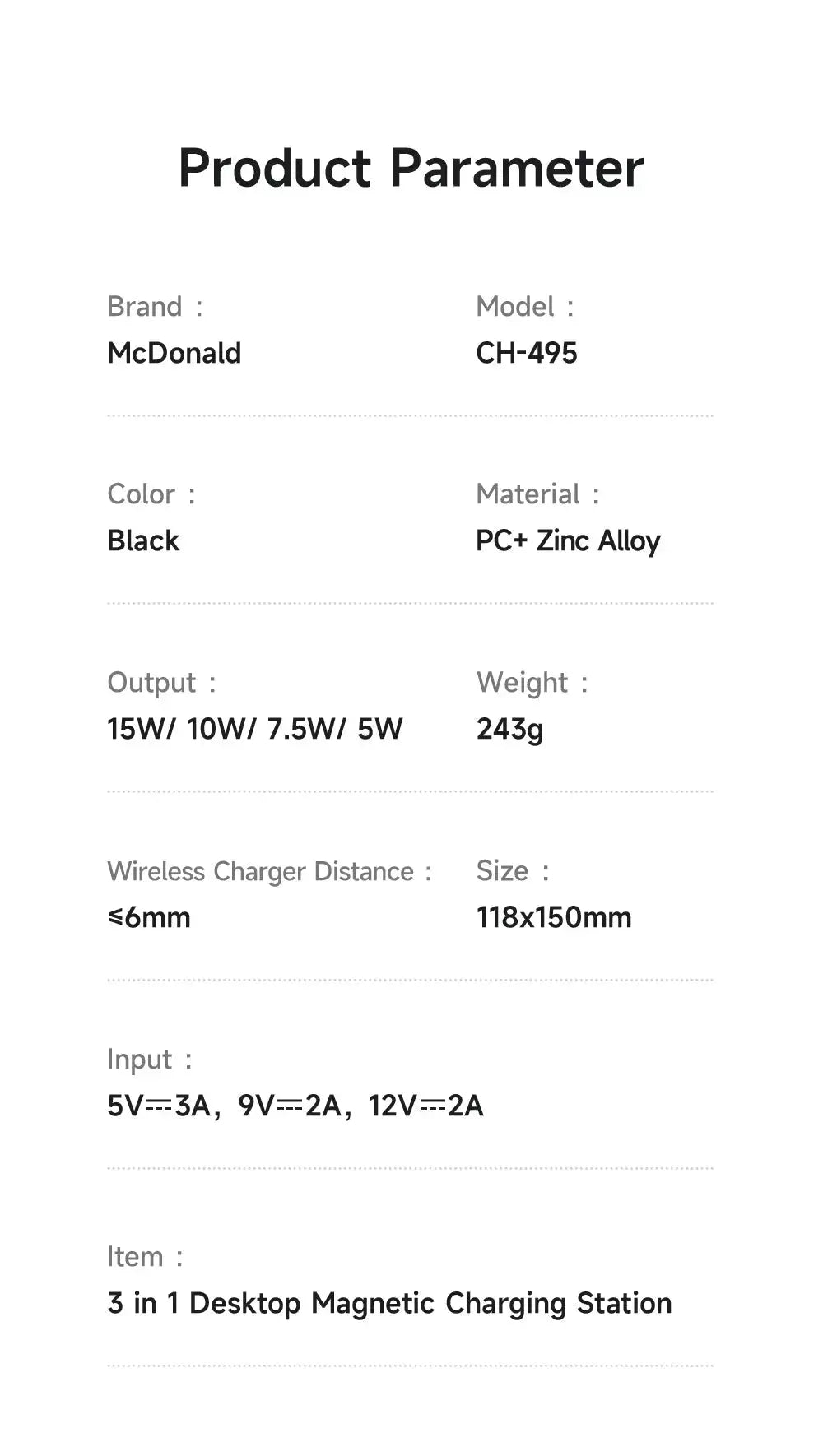MCDODO Wireless Charger 3 in 1 Stand Magnetic CH-4952 Mcdodo Singapore