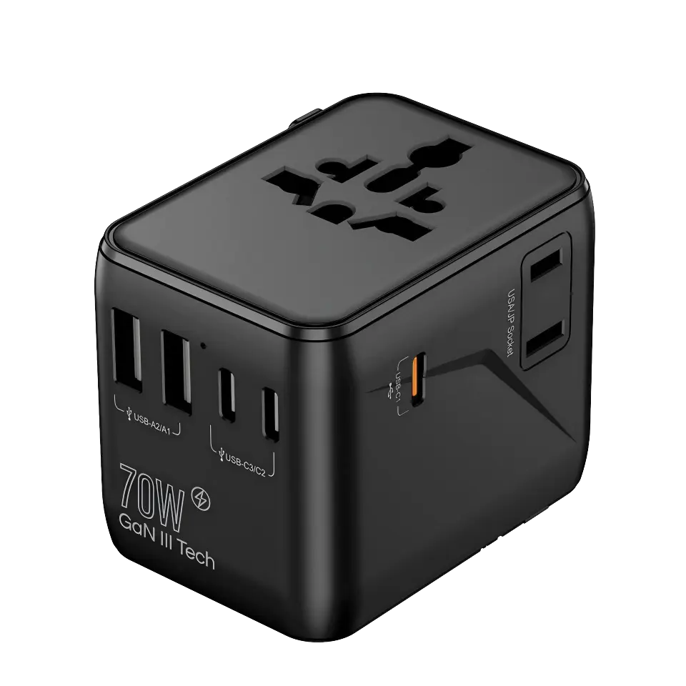 77digi 70W 3 Type-C + 2 USB Travel Adapter 1006SDV 77digi Singapore
