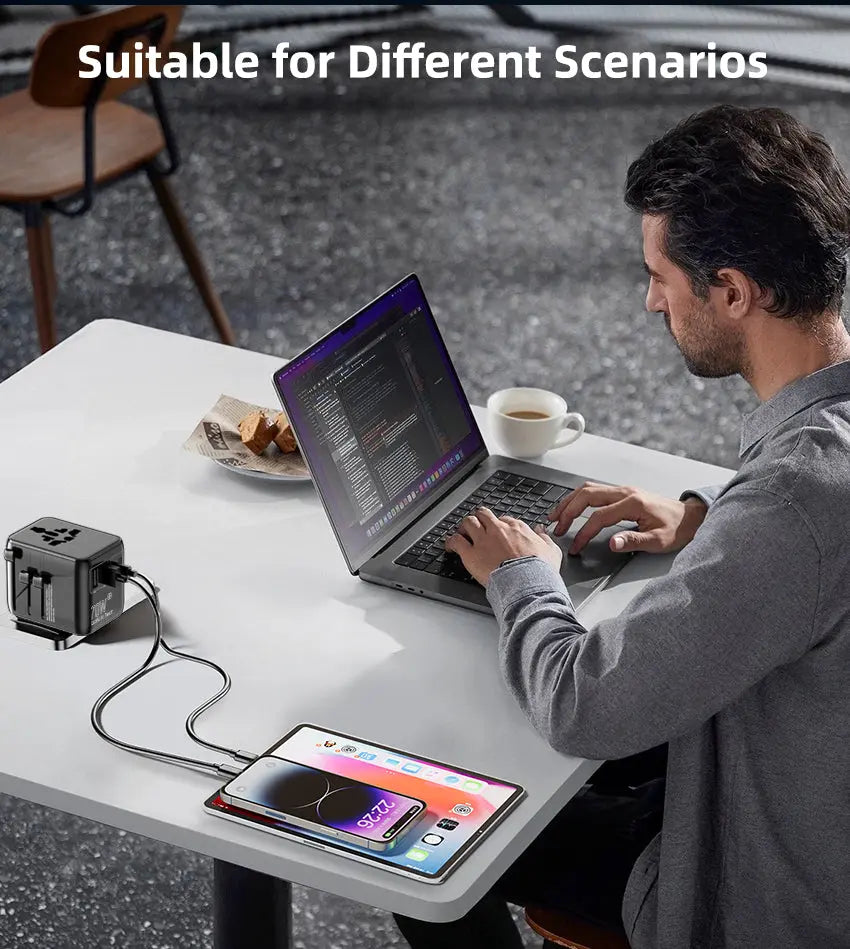 77digi 70W 3 Type-C + 2 USB Travel Adapter 1006SDV 77digi Singapore