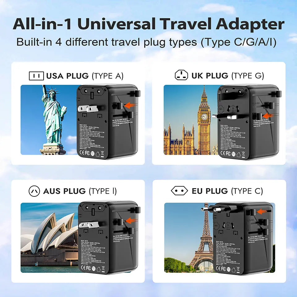 77digi 140W GaN PD 3.1 1 USB 3 Type C Travel Adapter WWA140 77digi Singapore