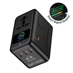 OLLOES GaN 100W Universal Travel Adapter with Smart Digital Display Tech House Singapore