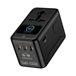 OLLOES GaN 100W Universal Travel Adapter with Smart Digital Display 3 x USB-C 1 x USB-A Fast Charging Tech House Singapore