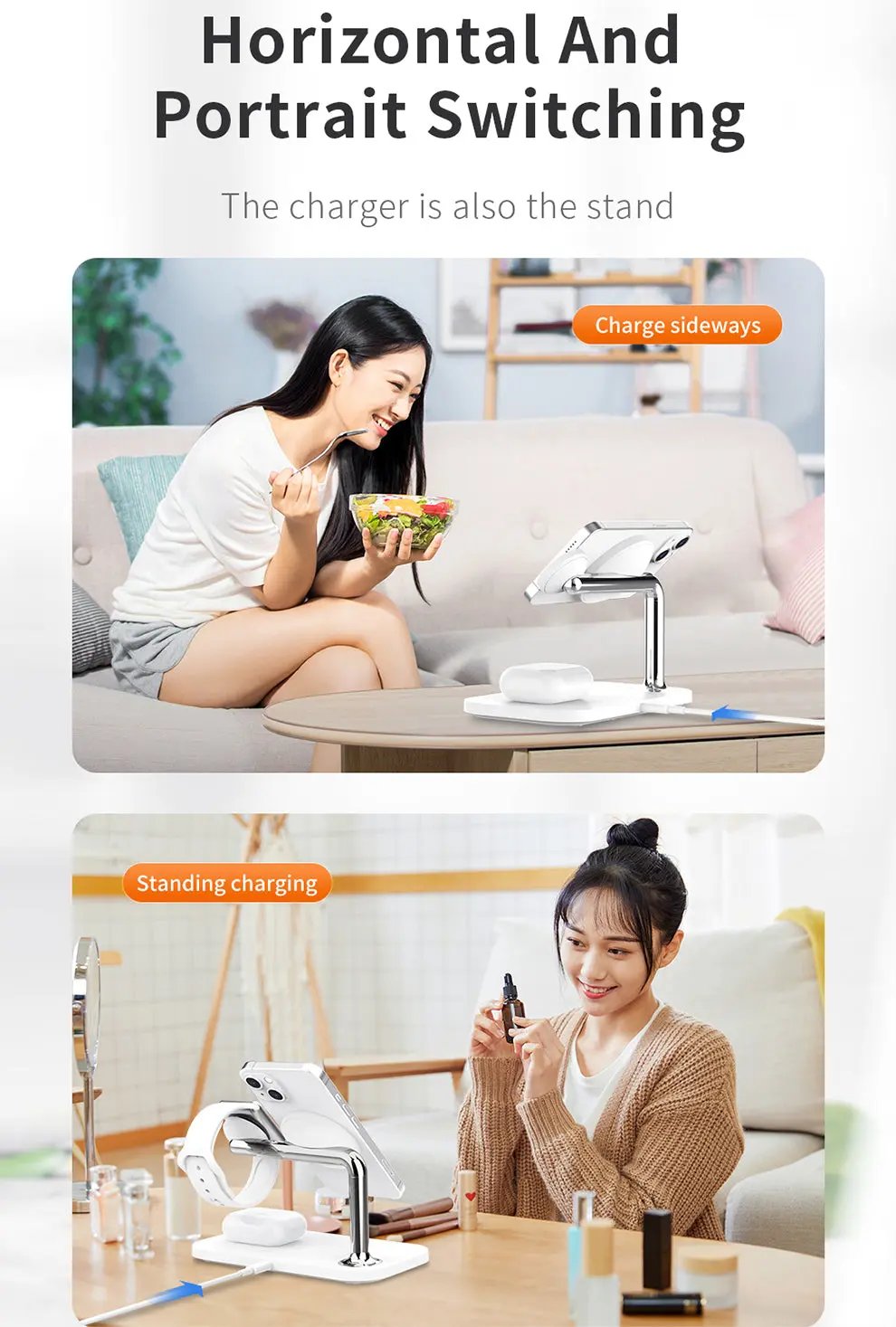 Recci 3 in 1 Magnetic Wireless Charger RCW-20 Tech House Singapore