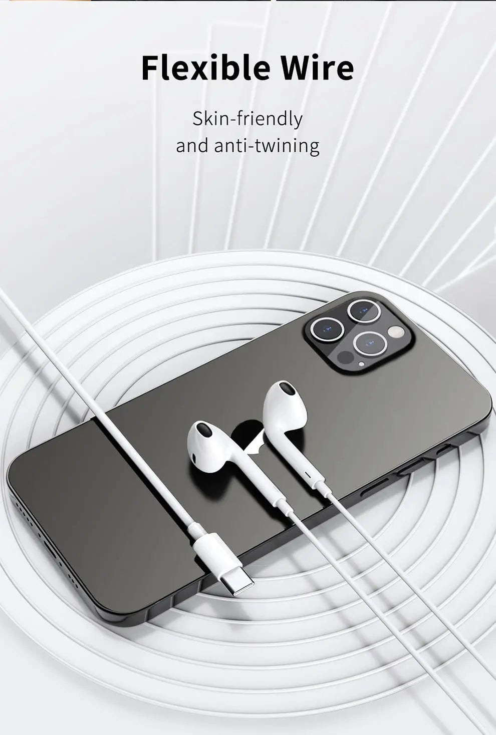 Recci USB C Wired Earpiece REP-L27 Tech House Singapore