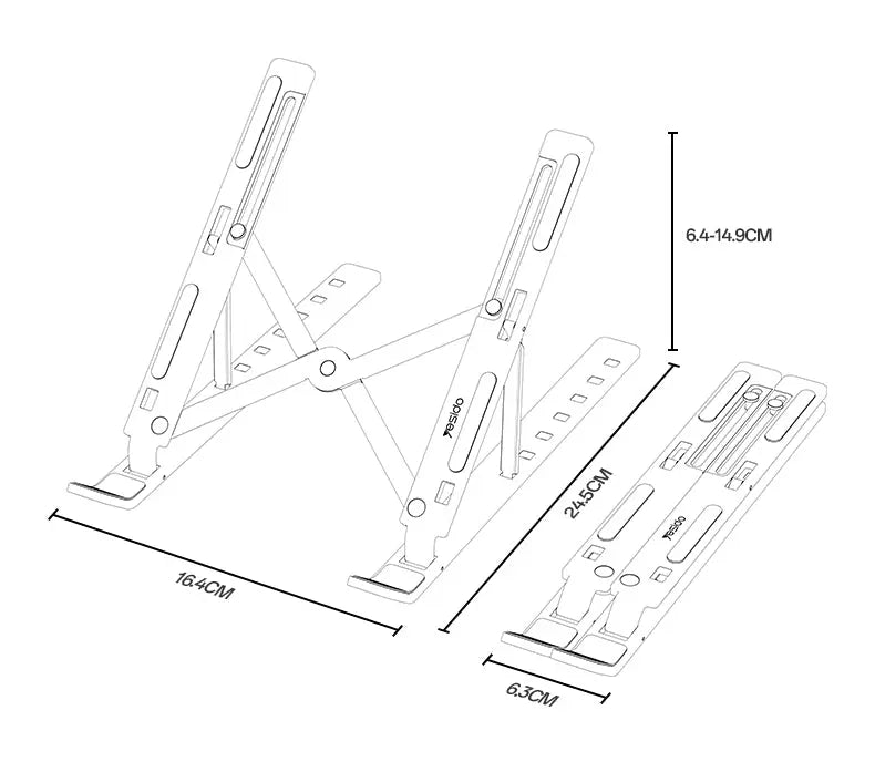 YESIDO Fold Laptop Stand LP07 Yesido Singapore