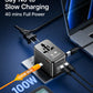 OLLOES GaN 100W Universal Travel Adapter with Extra US/EU Plug 3 x USB-C 1 x USB-A GaN Fast Charging Tech House Singapore