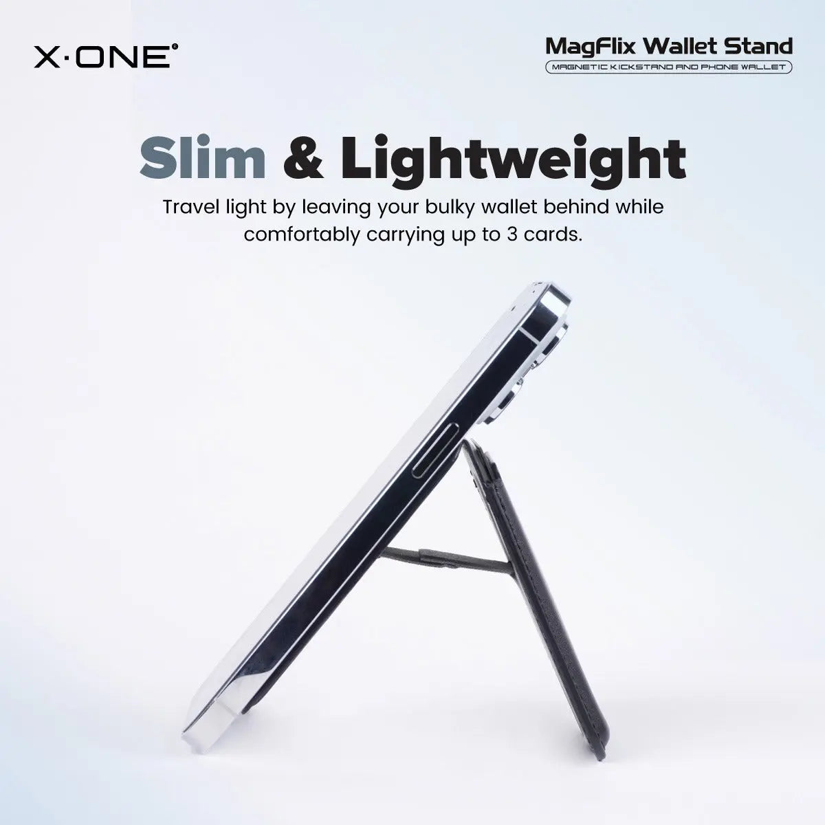 X-One Magflix Wallet Stand Magnetic Kickstand Phone Wallet | Made from Vegan Leather Tech House Singapore