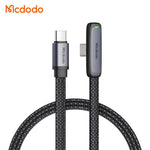 MCDODO USB-C to USB-C Cable 65W Fast Charging (1.8M) 90 Degree Cable CA-3361 Tech House Singapore