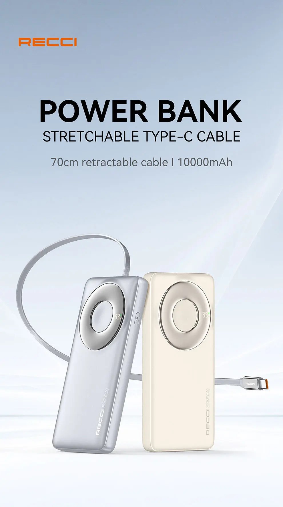 Recci 10000mAh Power Bank 22.5W (RPB-P58) Tech House Singapore