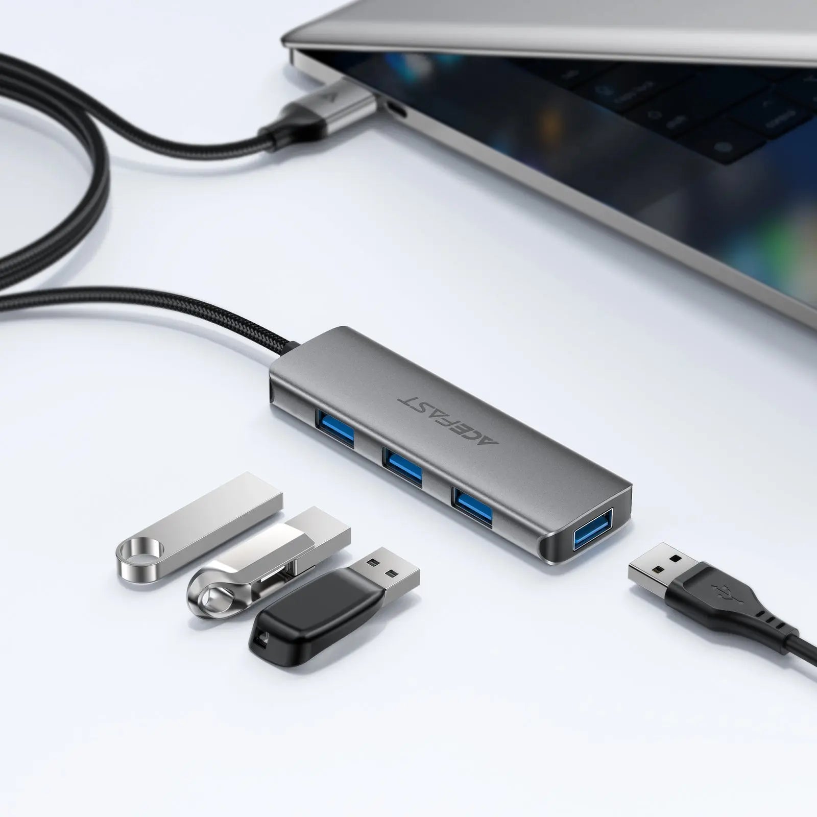 Acefast J17 USB-A 4-in-1 Hub USB 3.0 5Gbps Multi-Port Expansion Splitter Tech House Singapore