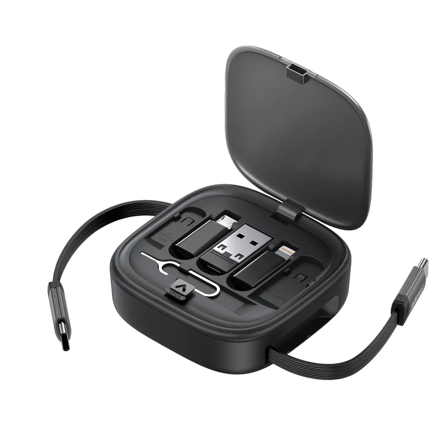Acefast J3 Multifunctional Travel Set with Retractable Charging Data Cable and Holder Tech House Singapore