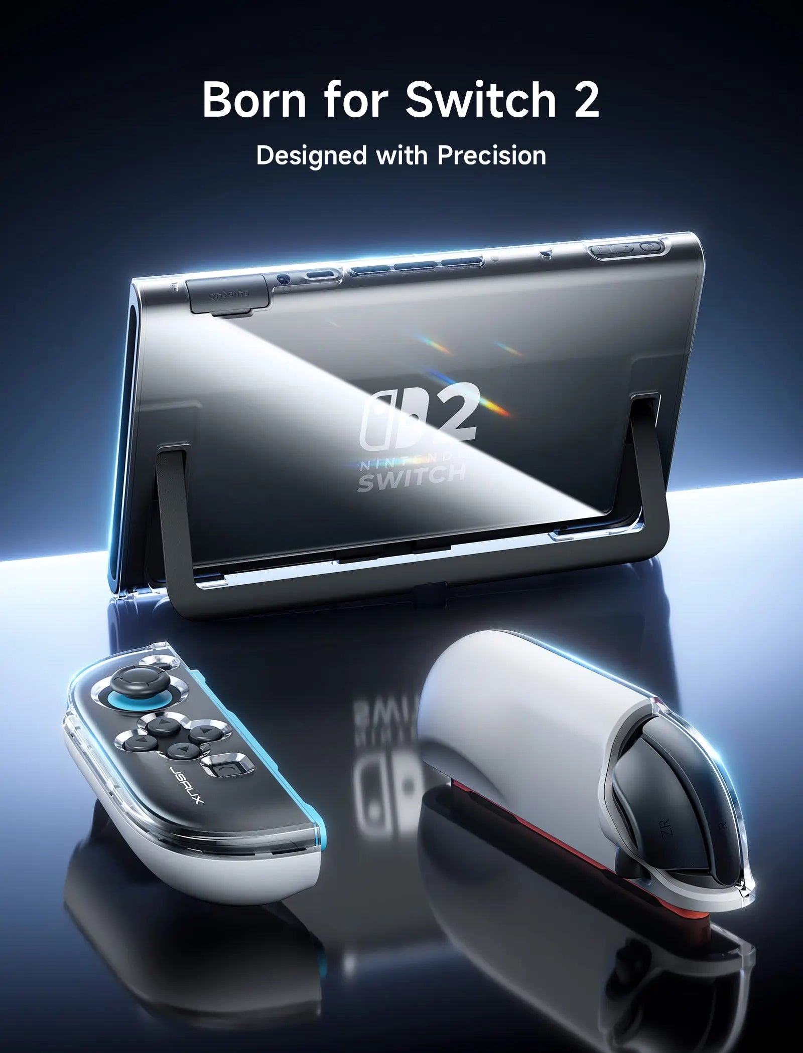 JSAUX Nintendo Switch 2 Ergonomic Controller Case Full-Cover Clear Case (PC0119A) Tech House Singapore