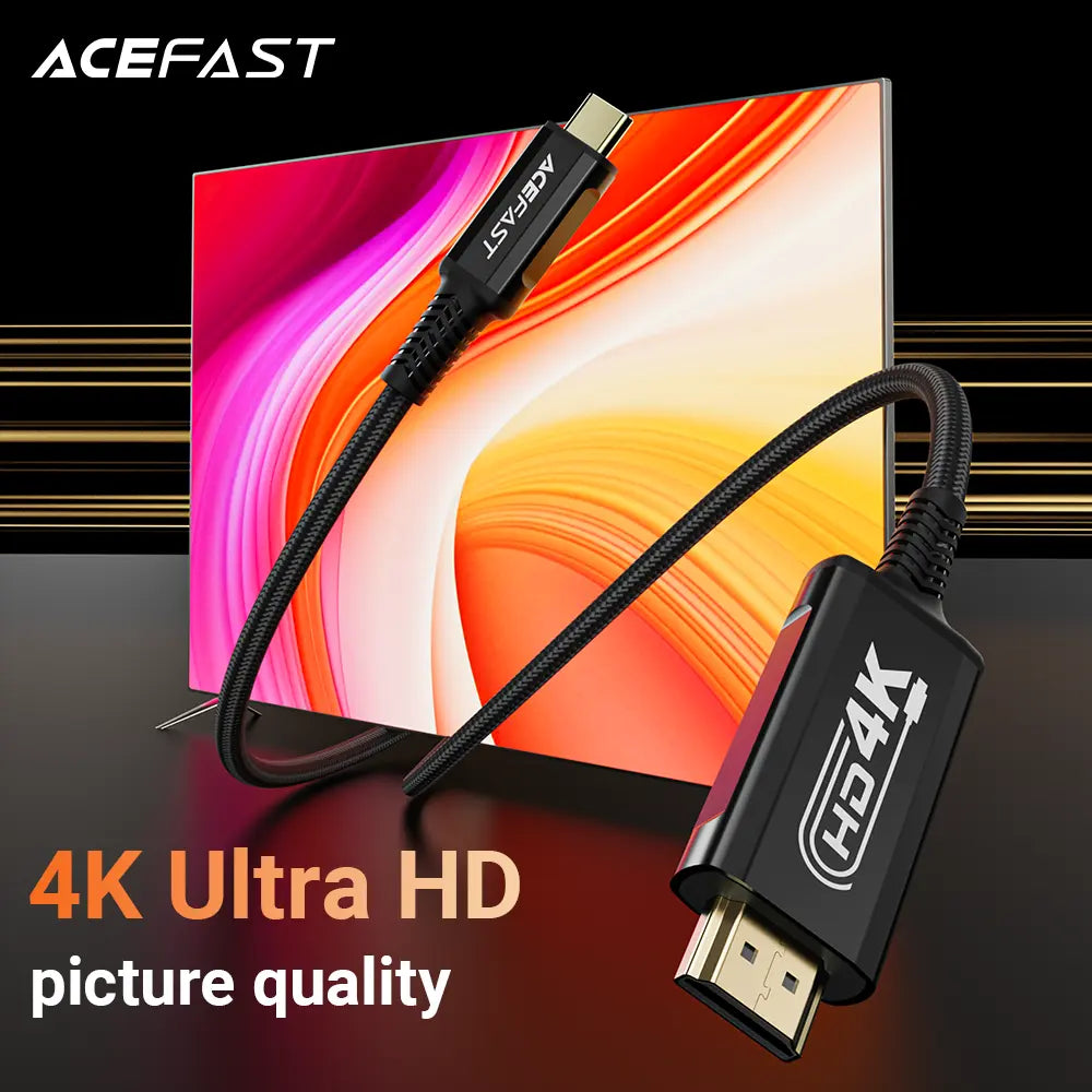Acefast C1-10 USB-C to HDMI 4K 60Hz Cable 1.8M Video Cable Tech House Singapore