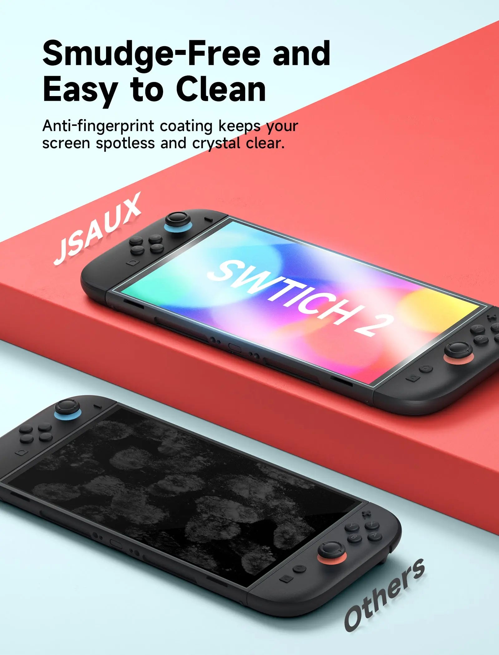 JSAUX [2 Pack] Anti-Glare Tempered Glass Screen Protector for Nintendo Switch 2 (GP0124A) Tech House Singapore