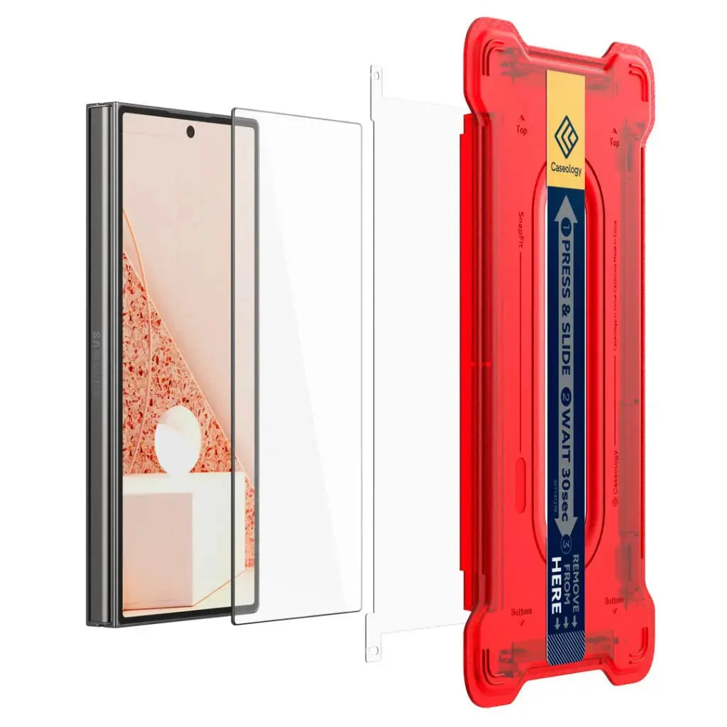 Spigen [2 Pack] Caseology Galaxy Z Fold 6 Tempered Glass Snap Fit Spigen