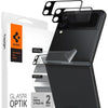 Spigen [2 Pack] Spigen Galaxy Z Flip 3 Camera Lens Protector Optik and Hinge Film - Black + Clear