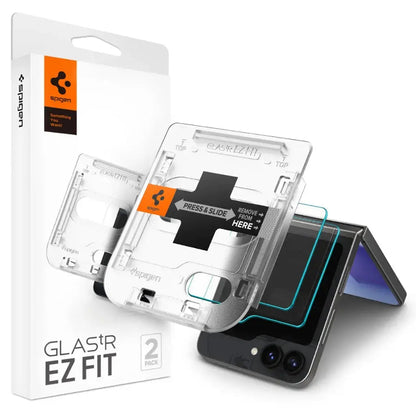 Spigen [2 Pack] Galaxy Z Flip 6 Tempered Glass EZ Fit Spigen