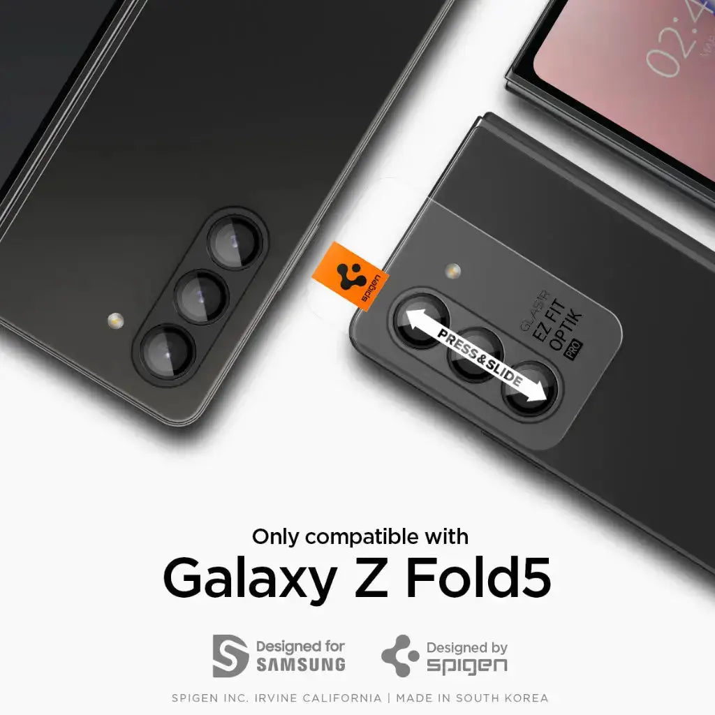 Spigen [2 Pack] Galaxy Z Fold Camera Lens Protector EZ Fit Optik Pro
