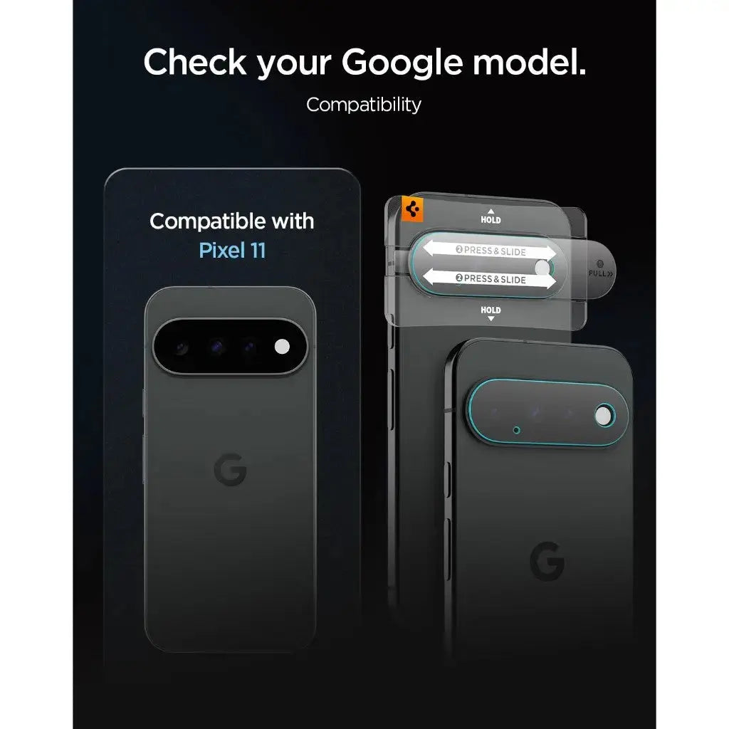 [2 Pack] Spigen Google Pixel 11 Camera Lens Protector EZ Fit Optik Pro Pixel 11 Tempered Glass Spigen Singapore Singapore