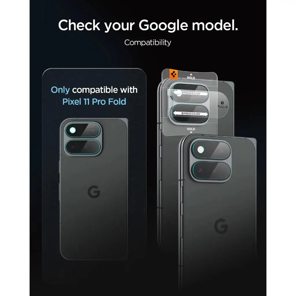 [2 Pack] Spigen Google Pixel 11 Pro Fold Camera Lens Protector EZ Fit Optik Pro Tempered Glass Spigen Singapore Singapore