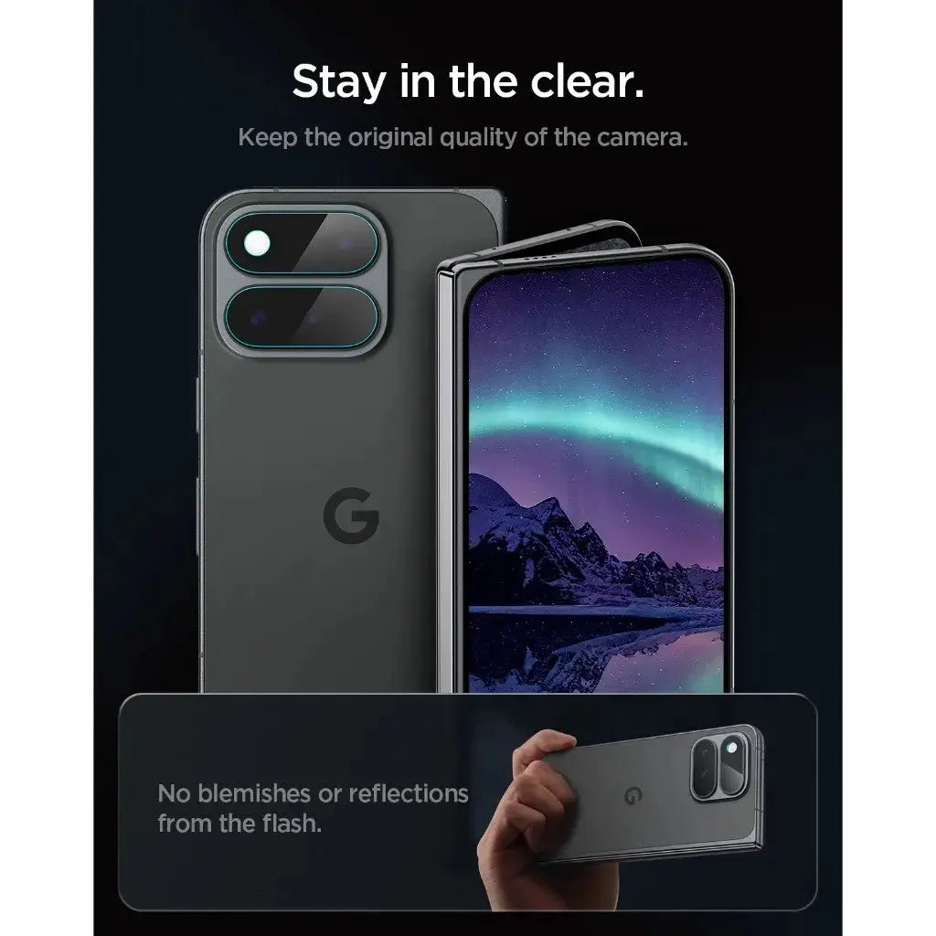 [2 Pack] Spigen Google Pixel 11 Pro Fold Camera Lens Protector EZ Fit Optik Pro Tempered Glass Spigen Singapore Singapore