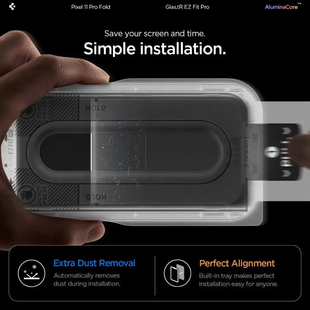 [2 Pack] Spigen Google Pixel 11 Pro Fold Screen Protector EZ Fit Spigen Singapore Singapore