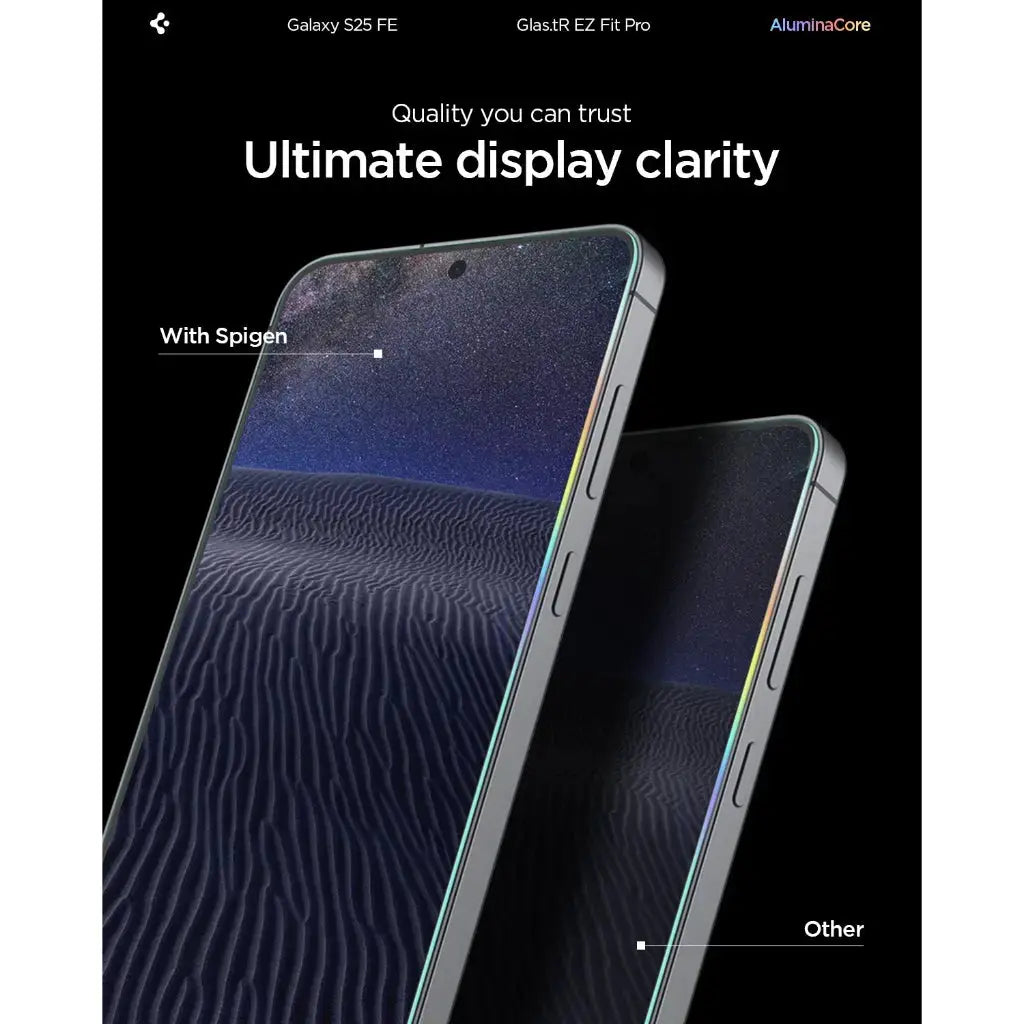 [2 Pack] Samsung S25 FE Tempered Glass EZ Fit Pro Spigen Singapore Singapore