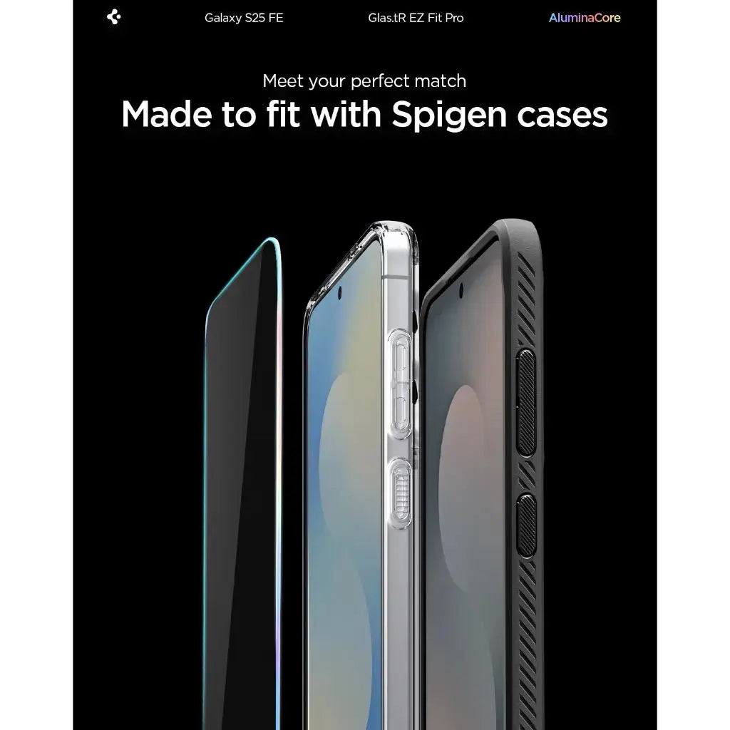 [2 Pack] Samsung S25 FE Tempered Glass EZ Fit Pro Spigen Singapore Singapore