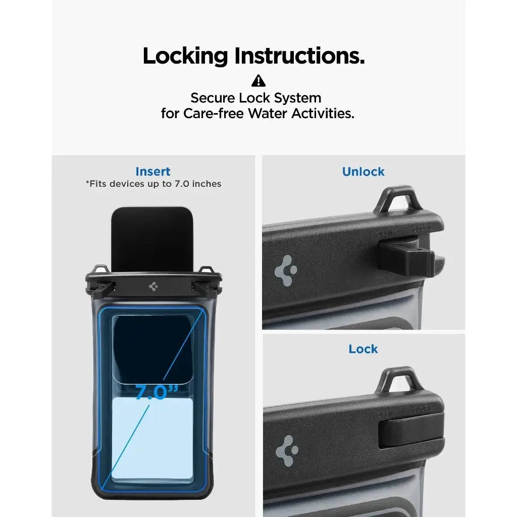 Spigen [2 Pack] Aqua Shield Floating Waterproof Phone Case A611P Spigen Singapore Singapore